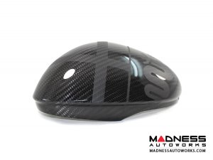 Alfa Romeo Giulia Mirror Covers - Carbon Fiber - Full Replacements - Alfa Romeo Theme